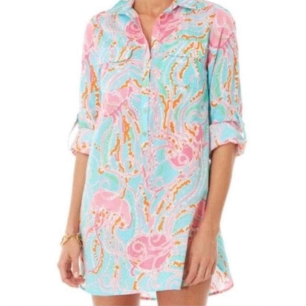 Lilly Pulitzer beach shirt dress/tunic